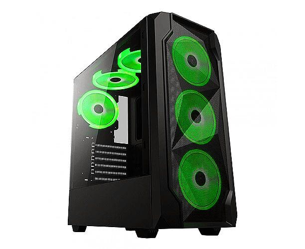 Игровой корпус: De Tech DT-8010 Black (Green LED)