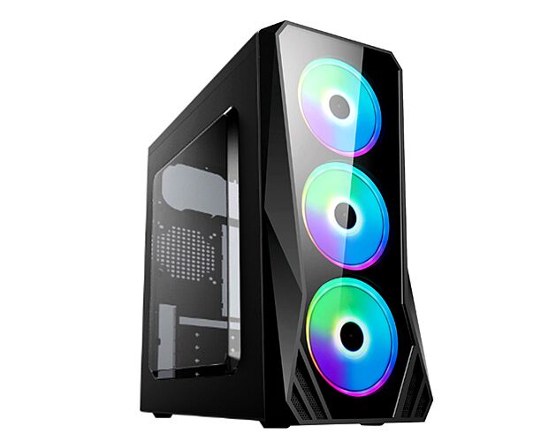 Игровой корпус: De Tech C3148 S USB 2.0 RGB Прозрачная боковая панель