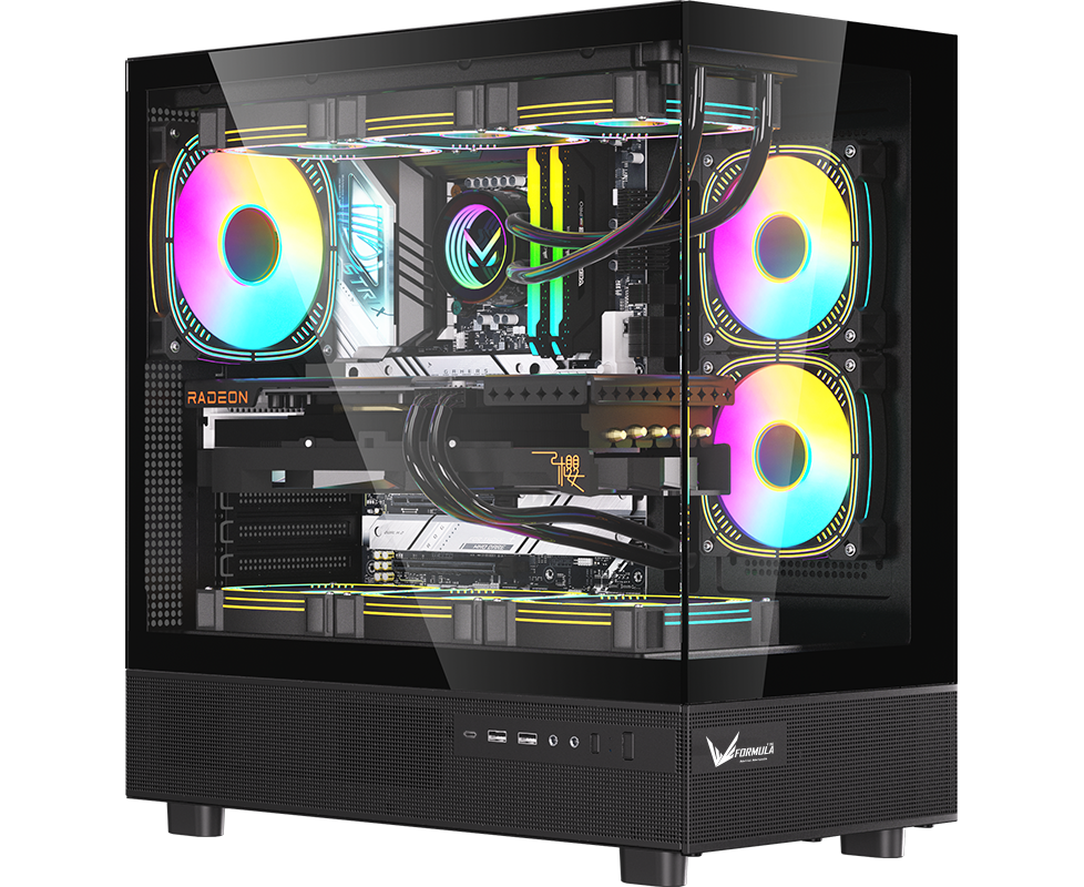 Корпус Formula Crystal Z8 Floe (crystal z8 b floe), Midi-Tower, ATX, без БП, черный