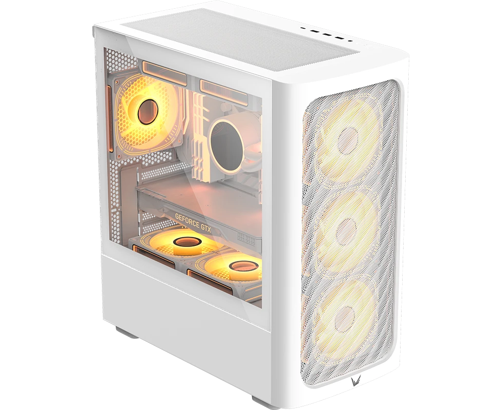 Корпус Formula V Line Air Mesh G3 Plus White, MATX, Type-C*1, USB3.0*2, Front 3x120mm FRGB, Rear 1x120mm FRGB