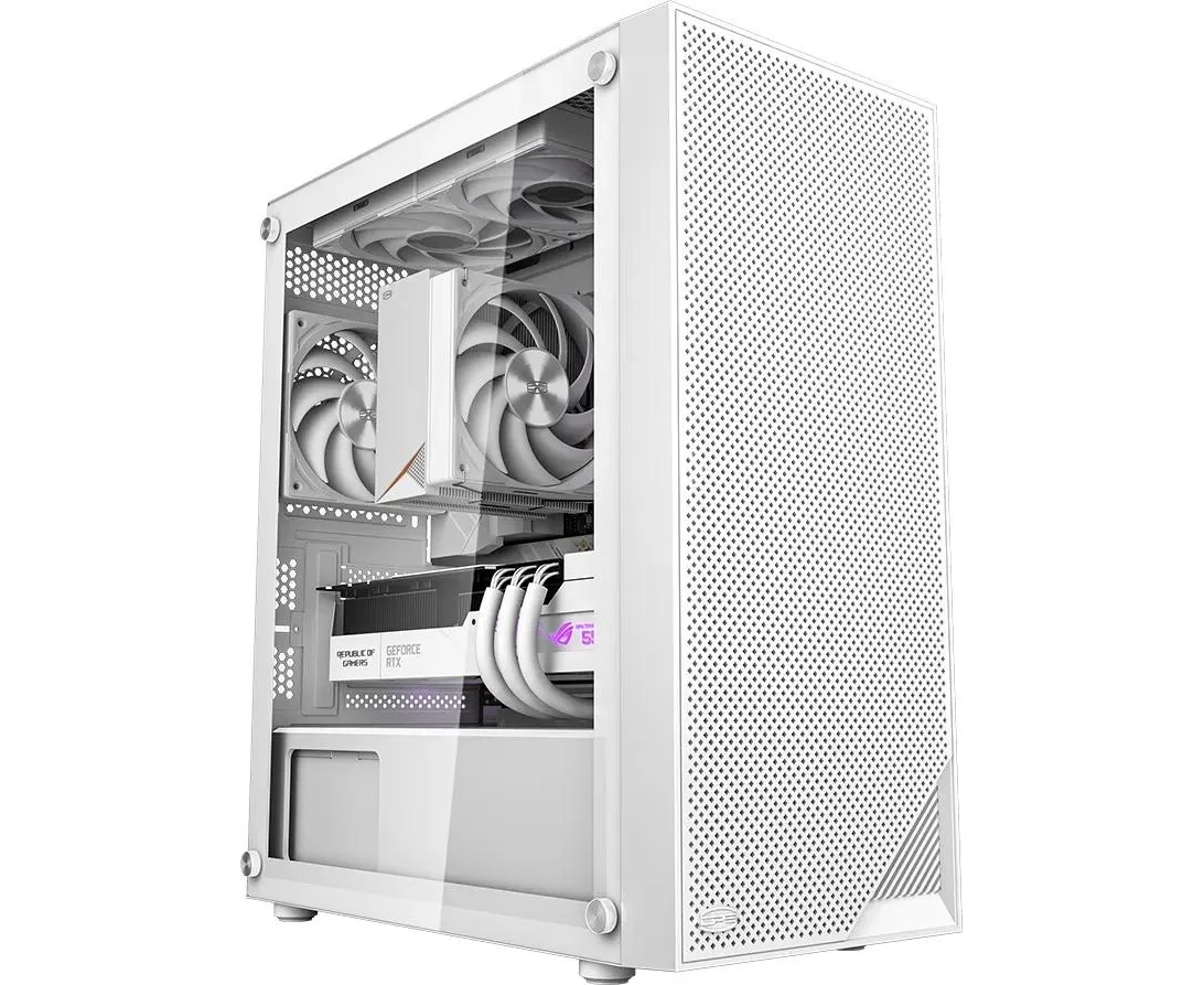 Корпус PCCOOLER C3 B310 WH, Mesh Mid Tower, White, TG, no fans m ATX, m ITX 1x2.5", 2x3.5", 5x PCI (без БП)