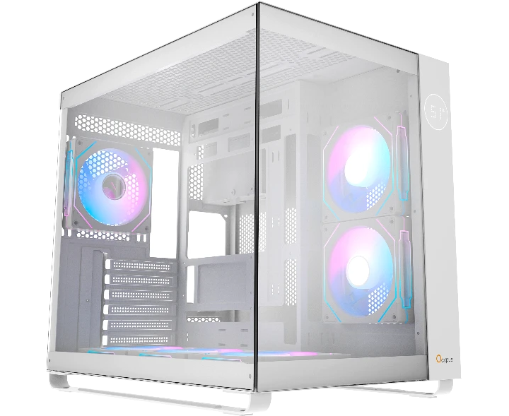Корпус Ocypus Iota C70 WH ARGB, ATX, Type-C(3.1)*1, USB3.0*2, Bottom 3x120mm ARGB, Rear 1x120mm ARGB, MB side 2x120mm ARGB