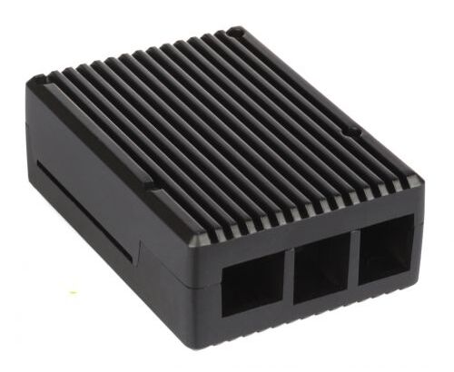 Корпус Qumo (RS017) Aluminum Case, Raspberry Pi 4 B, black