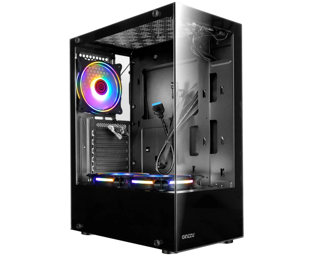 Корпус Ginzzu CL305 Fan 3*12 LC4 FRGB