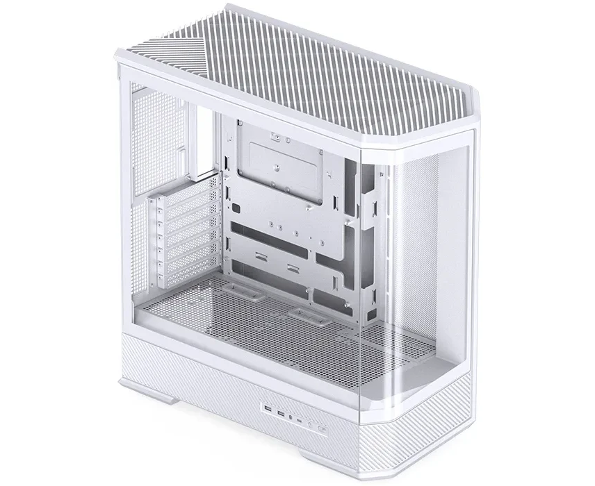 Корпус JONSBO D400 White без БП, боковая панель из закаленного стекла (панорама), mini-ITX, micro-ATX, ATX, белый
