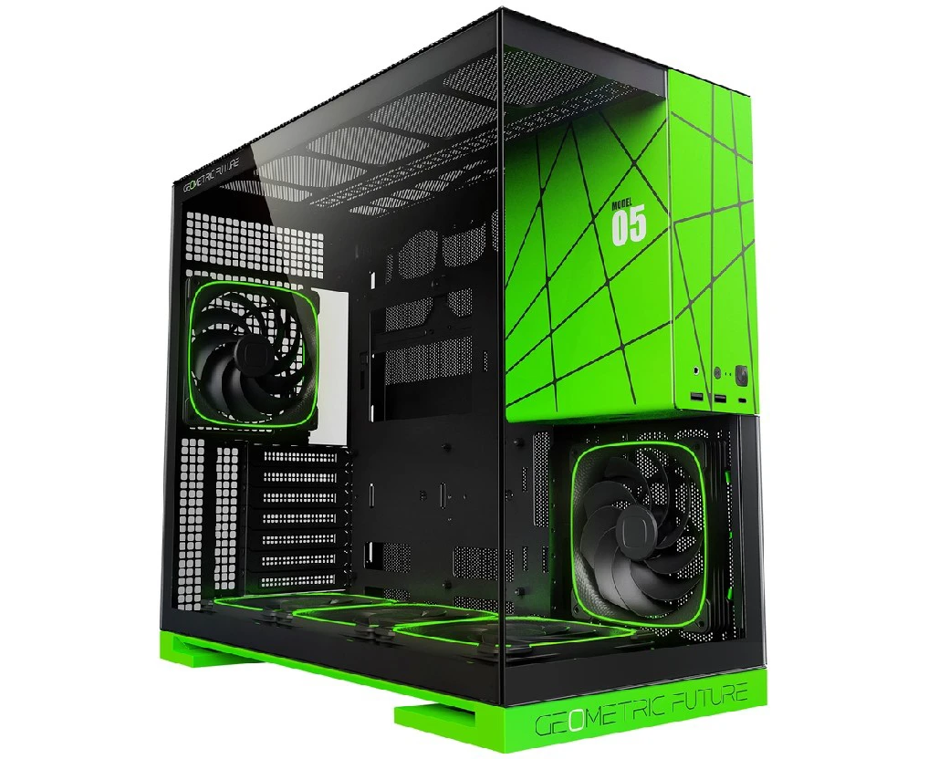 Корпус Geometric Future Model 5 NV Style Limited Edition with fans (1 AM5 WKNV01100) / mid tower, E-ATX / 5x140mm ARGB fans