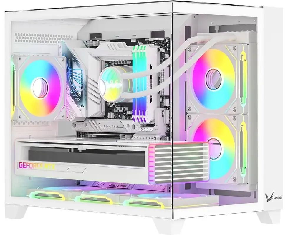 Корпус Formula Crystal Z9 ML Floe, m ATX, без БП, белый