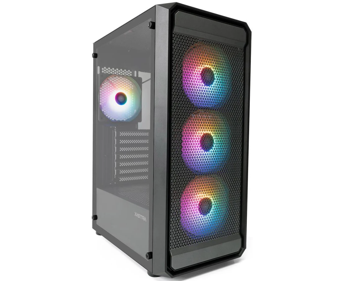 Корпус XASTRA A403 4 FRGB Black (A403-4 FC12 F) ATX/Mesh/ tempered glass / 4x120mm FRGB fans