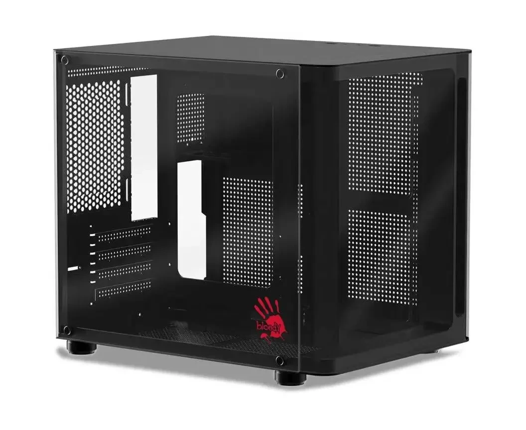 Корпус BLOODY BD-CC104, m ATX, Mini-Tower, без БП, черный