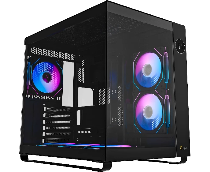 Корпус Ocypus Iota C70 BK ARGB, ATX, Type-C(3.1)*1, USB3.0*2, Bottom 3x120mm ARGB, Rear 1x120mm ARGB, MB side 2x120mm ARGB