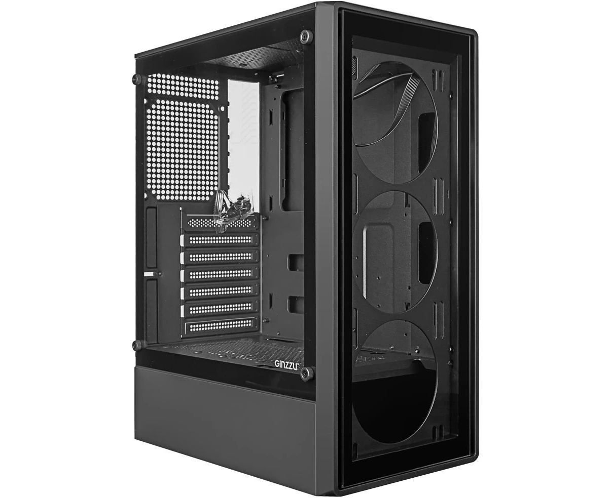 Корпус Ginzzu CL125, ATX передняя панель стекло