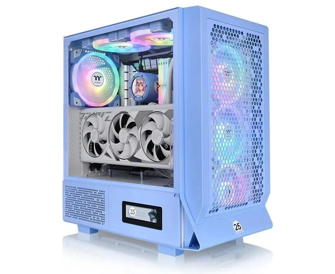 Корпус Thermaltake Ceres 330 TG ARGB Hydrangea (CA-1 Y2-00 MFWN-00) синий без БП ATX 3x140mm 2x USB3.0 audio bott PSU