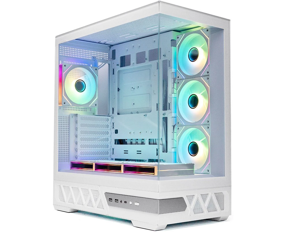 Корпус XASTRA Q700 7 ARGB-C10-UC White (Q700-7 FM12 A-C10-UC-WH) ATX/Aquarium/Screewless/7x120mm ARGB PWM mirror fans/Argb+PWM HUB 10port/Type C