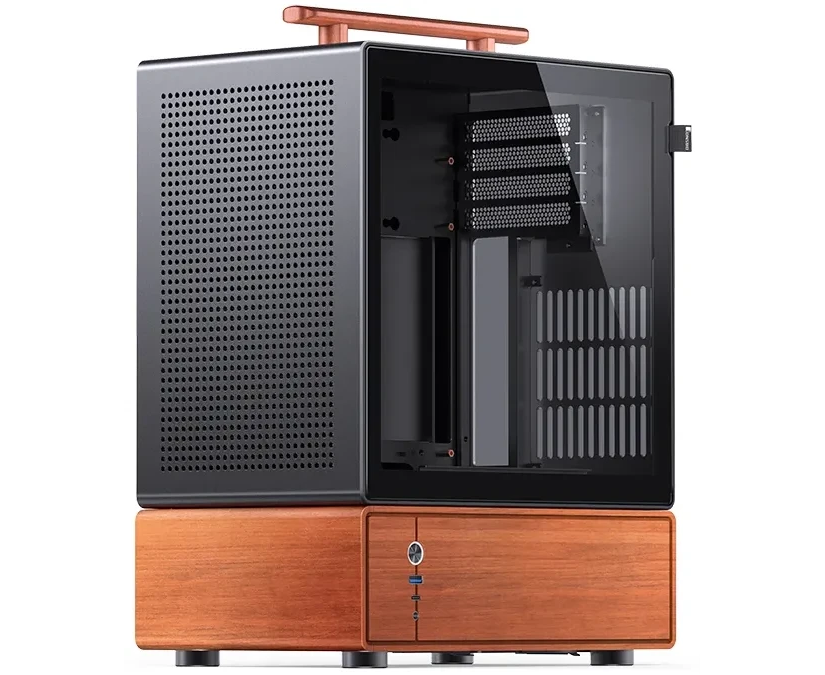 Корпус JONSBO T7 Black без БП, боковая панель из закаленного стекла, mini-ITX, micro-ATX, черный