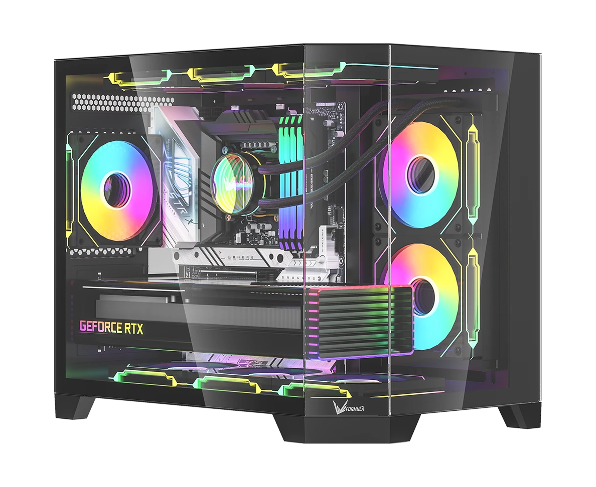 Корпус Formula Crystal Z6 M Floe, m ATX, без БП, черный