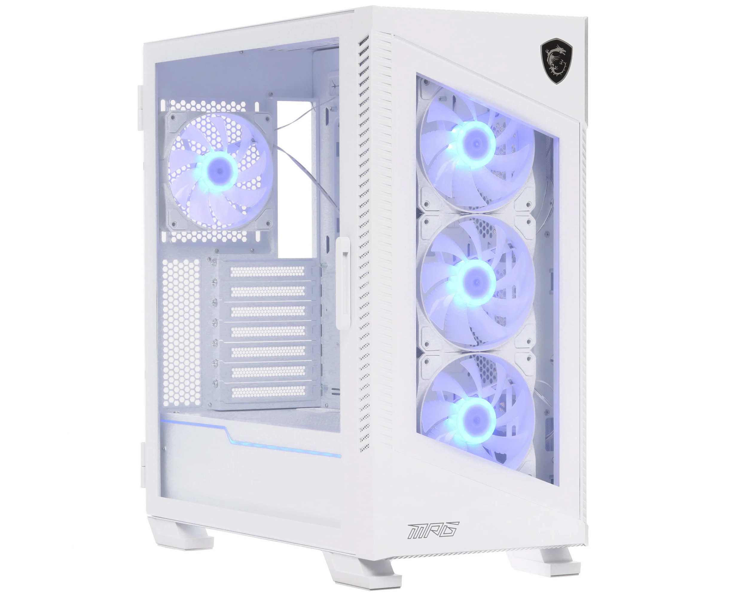 Корпус MSI MPG Velox 100 R White (306-7 G18 W24-HH9), Global, 2x USB 3.0, 1x Type C, 4x120mm ARGB Fan, ARGB