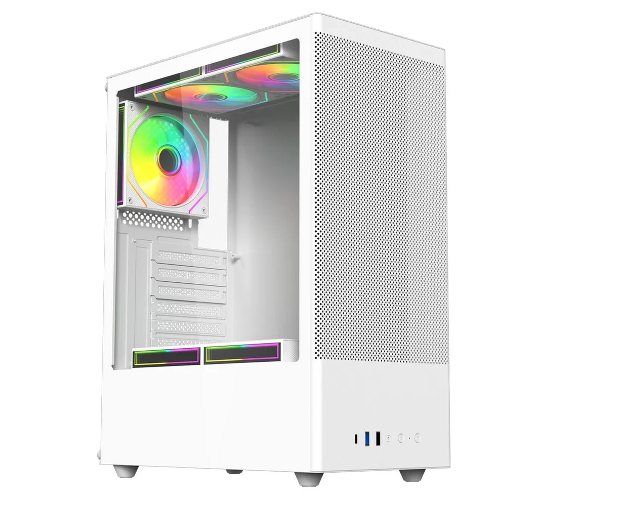 Корпус ACD Citadel 108 W (AH-SI2 G0 W-00) ATX, Type-C + 2 XUSB ports + HD audio combo, Mesh, TG, White