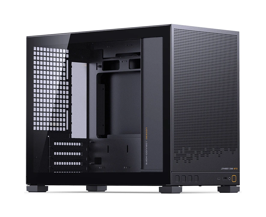 Корпус JONSBO D32 STD Black без БП, боковая панель из закаленного стекла, mini-ITX, micro-ATX, черный
