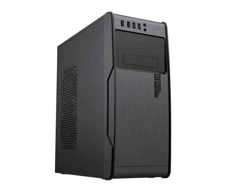 Корпус Power Cool S1008 BK-2 U3 C-NP, без ТМ, NP (Midi Tower, без БП, Black, 2*USB3.0+2*USB Type-C +HD Audio)