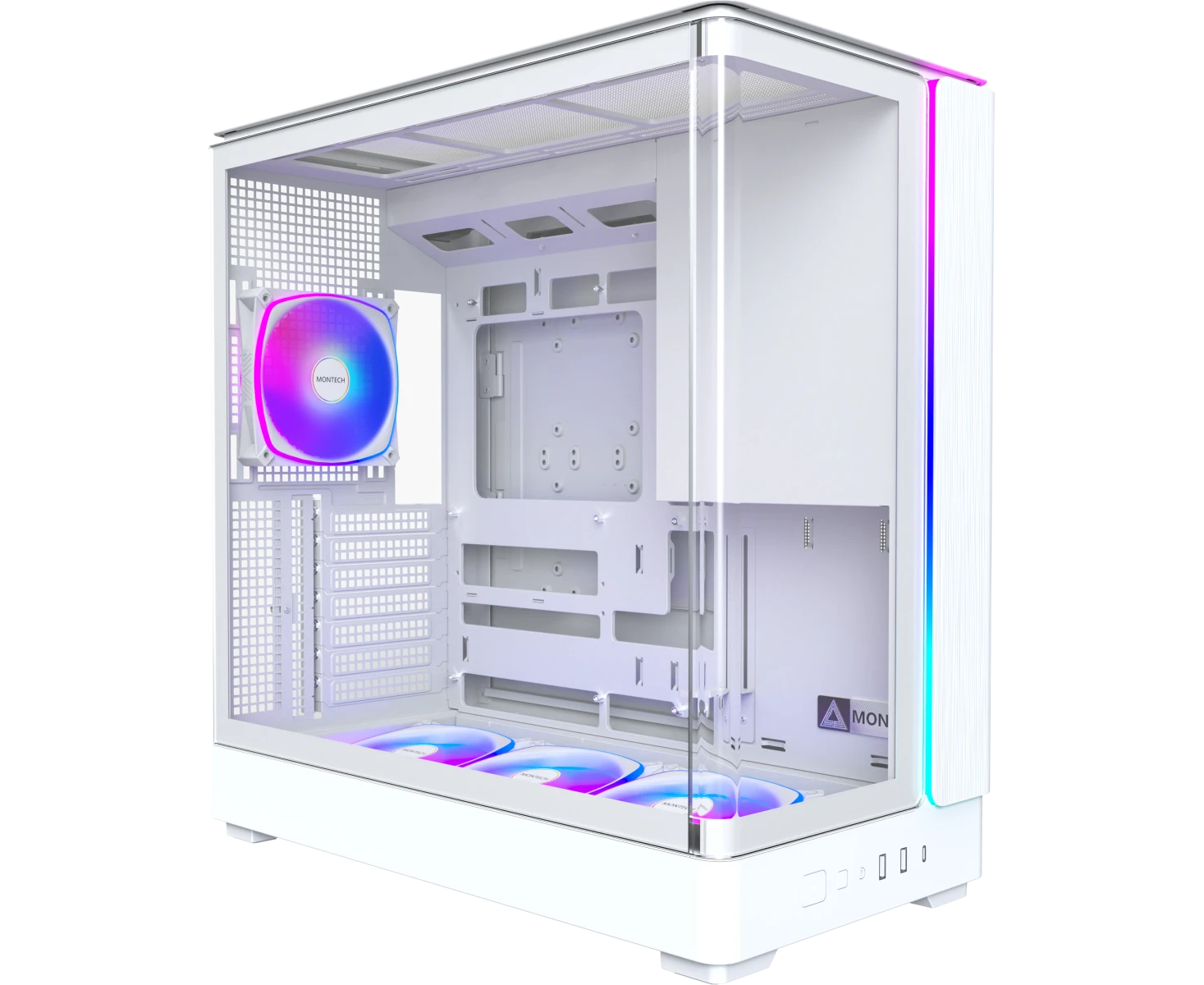 Корпус Montech King 45 Pro White / ATX / 4x120mm ARGB fans