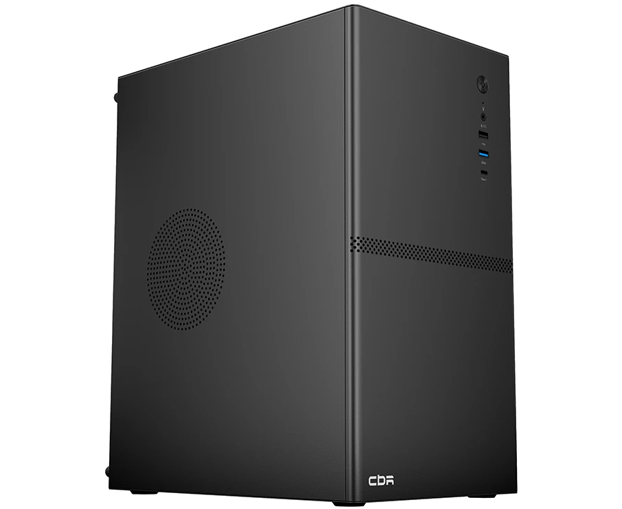 Корпус CBR V863 (PCC-MATX-V863-WPSU), без БП, m ATX Minitower, 1*USB 3.0 Type C, 1*USB 3.0, 1*USB 2.0, HD Audio+Mic, Black