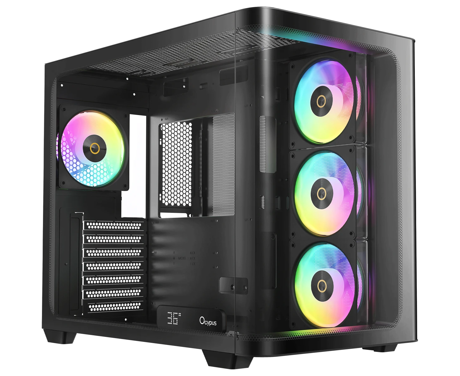 Корпус Ocypus Iota C70 BK Curve ARGB Digital (Iota-C70-BKD400 CD-GL)