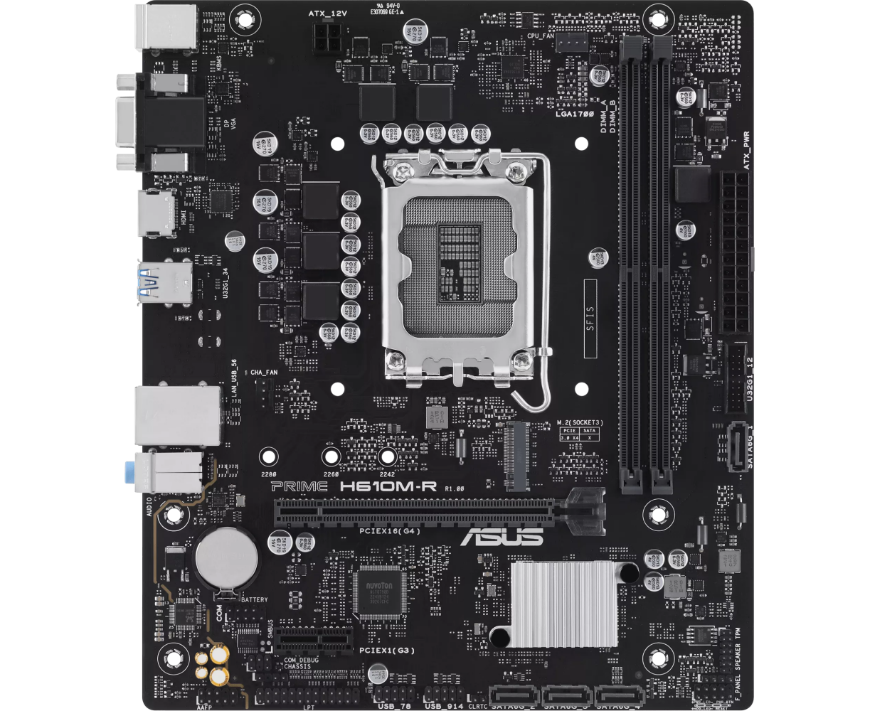 MB s1700 ASUS PRIME H610 M-R-SI m ATX 2x DDR5 PCI Ex16 PCI Ex1 M.2 DP HDMI VGA GLAN (90 MB1 GL0-M0 ECY0)