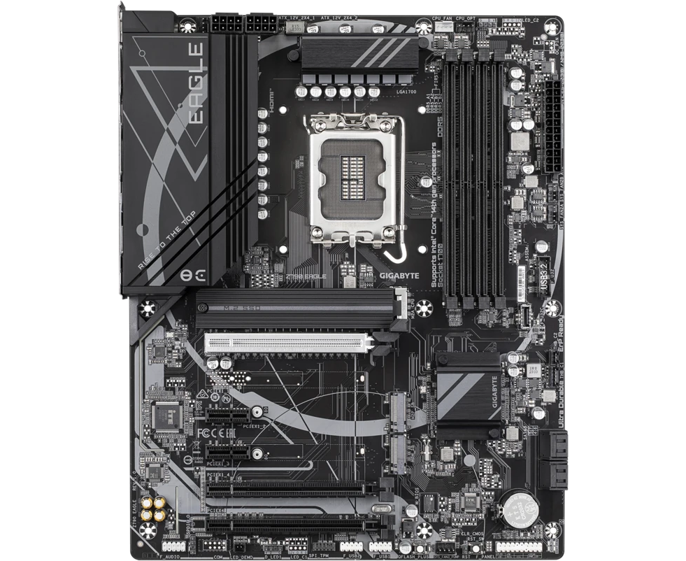 MB s1700 Gigabyte Z790 Eagle, Intel Z790, 4x DDR5-5600 МГц, 3x PCI-Ex16, 3x M.2, Standard-ATX