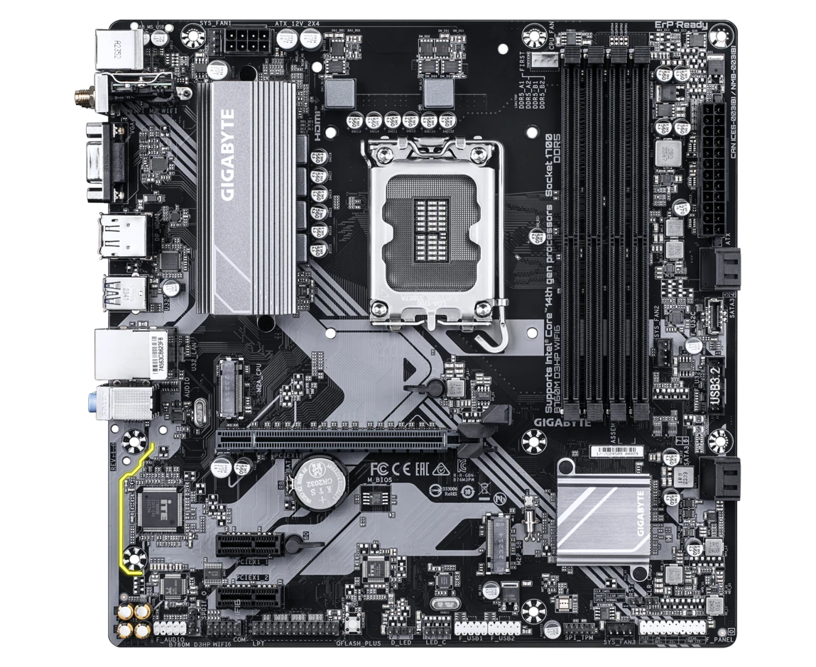 Материнская плата Gigabyte B760 M D3 HP Wifi6, RTL