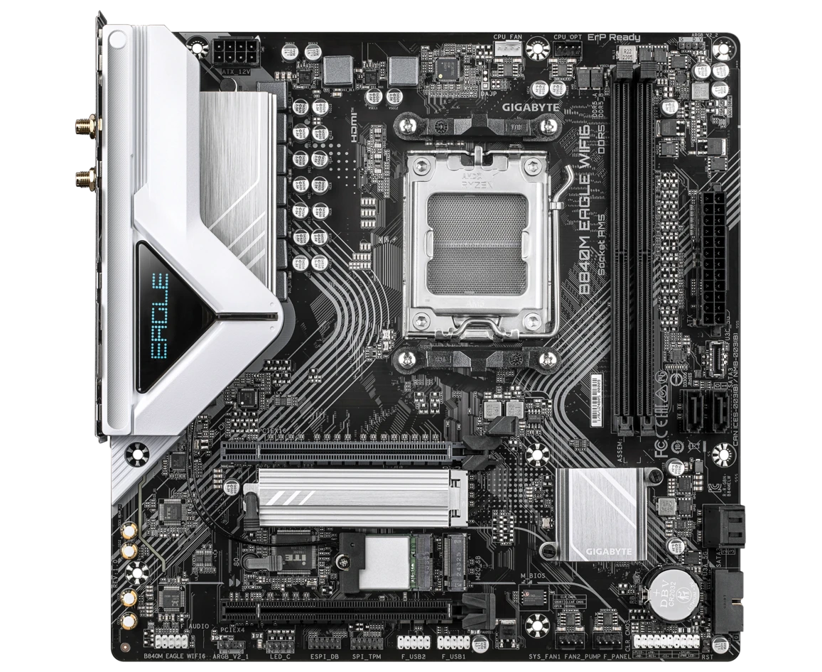 Материнская плата Gigabyte B840 M Eagle Wifi6, RTL