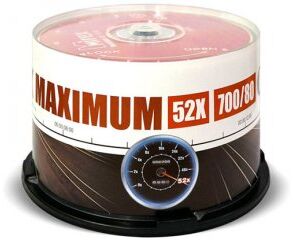 Диск CD-R Mirex 700 Mb, 52х, Maximum, Cake Box (50)