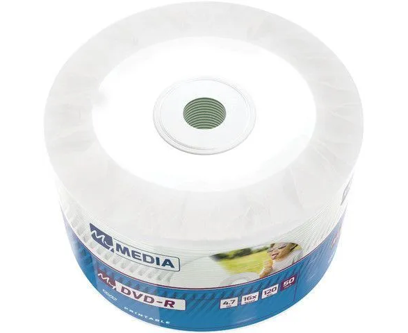 Диск DVD-R My Media (69202) 4.7 Gb 16x Pack wrap (50шт) Color Printable