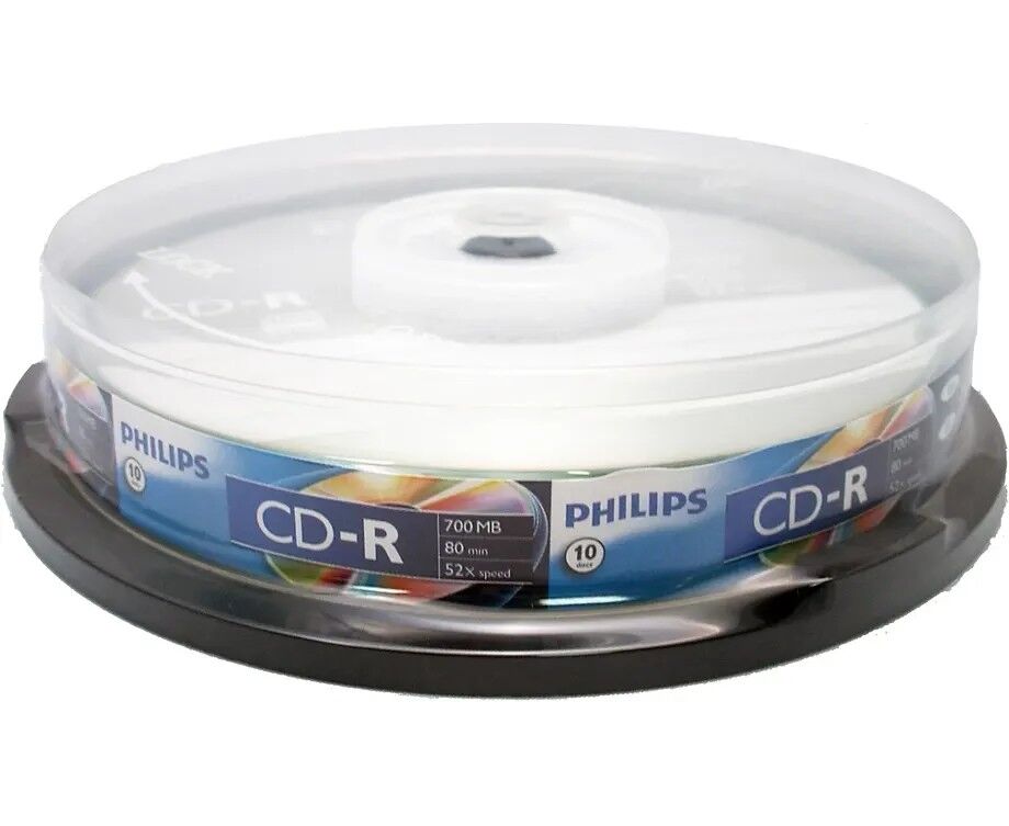 Диск CD-R Philips CR7 D5 SB10/97 700 Mb, 52х, Cake Box (10)
