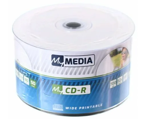 Диск CD-R My Media (69206) 700 Mb 52x Pack wrap (50шт) Printable