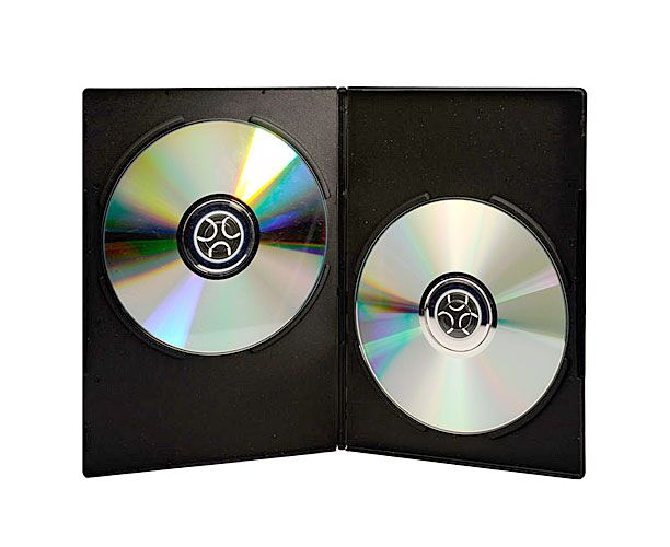 Бокс De Tech для CD/DVD двойной 9мм черный