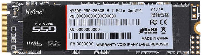 SSD M.2 256 GB PCI-e3.0 NV Me NETAC N930 E Pro (NT01 N930 E-256 G-E4 X)