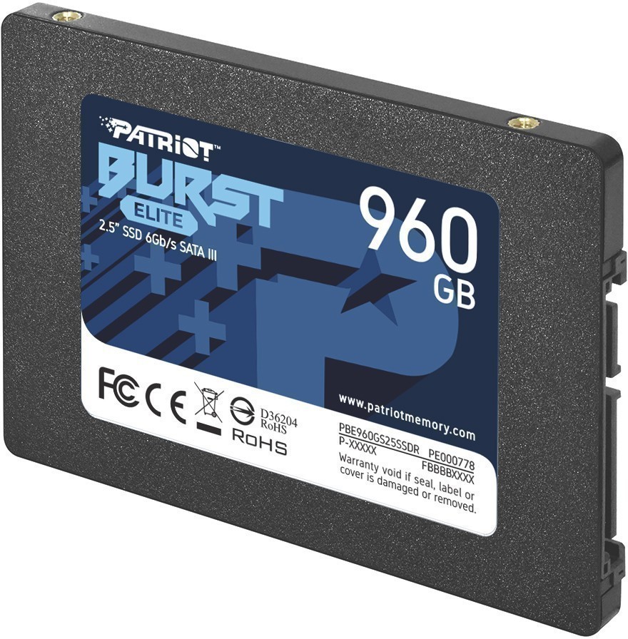 SSD Patriot SATA III 960 Gb PBE960 GS25 SSDR Burst Elite 2.5"