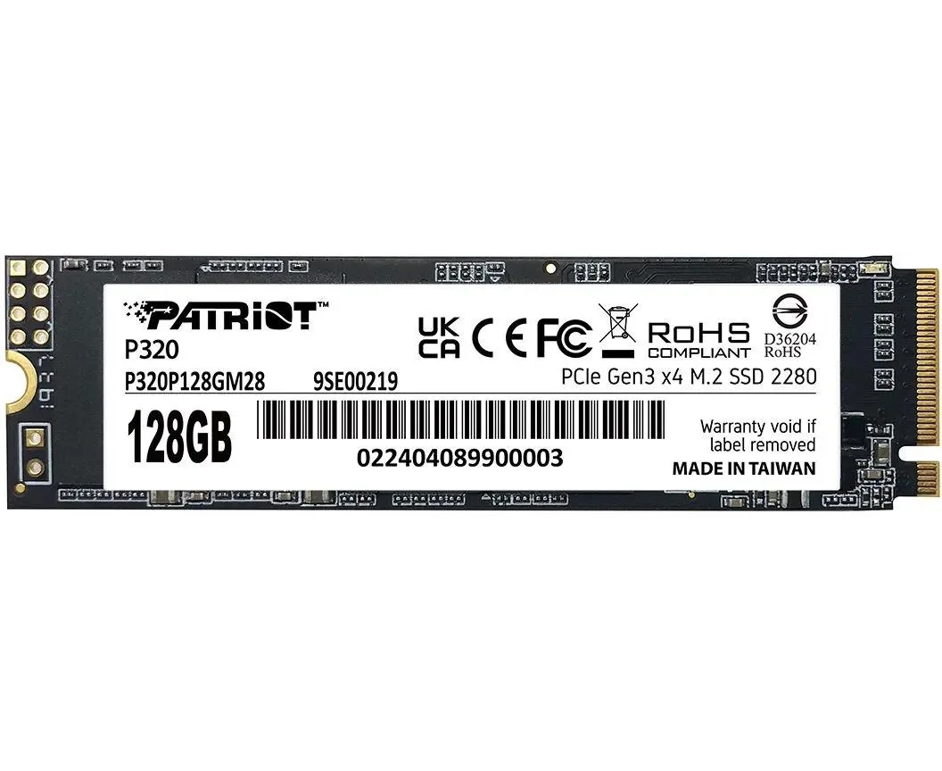 SSD Patriot P320 P320 P128 GM28 PC Ie 3.0 x4 128 GB M.2 2280