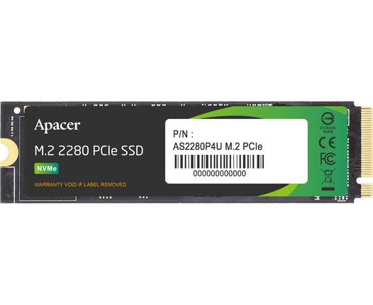 SSD Apacer 1 TB AS2280 P4 U (AP1 TBAS2280 P4 U-1) M.2 PC Ie Gen3x4, R3500/W3000 Mb/s, MTBF 1.8 M, 3 D NAND, NV Me, Retail