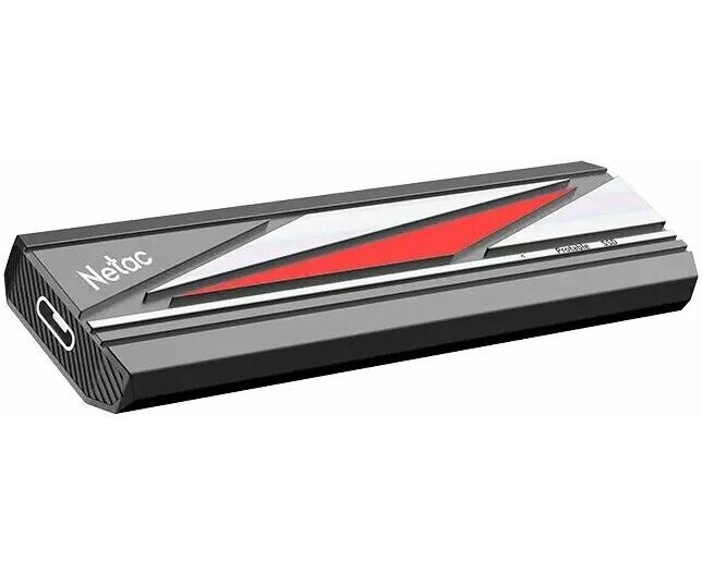 SSD Netac ZX20 L (NT01 ZX20 L-256 G-32 BK) 256 GB USB 3.2 Gen 2 Type-C, R/W up to 2000 MB/1800 MB/s, with USB C to A cable and 20 Gbps USB C to C