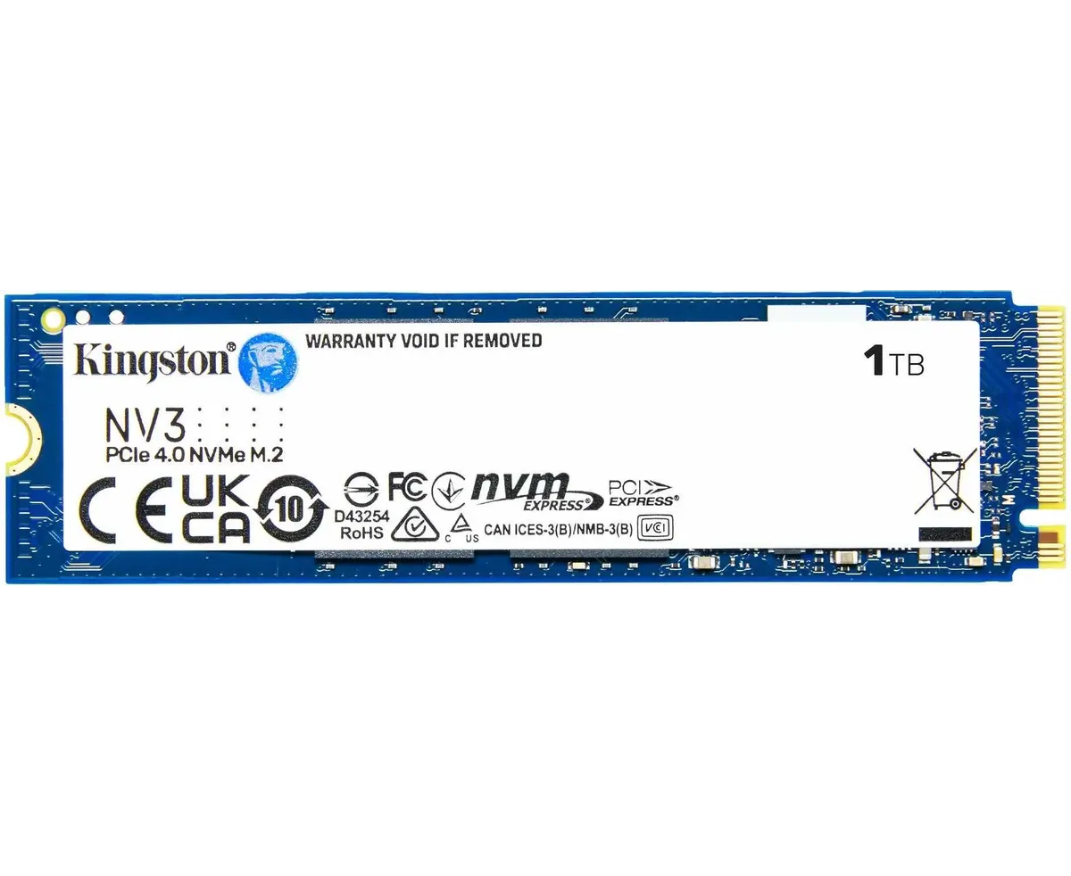 SSD KINGSTON NV3 1 Тб (SNV3 S/1000 G) M.2(22x80mm), NV Me, PC Ie 4.0 x4, 3 D TLC