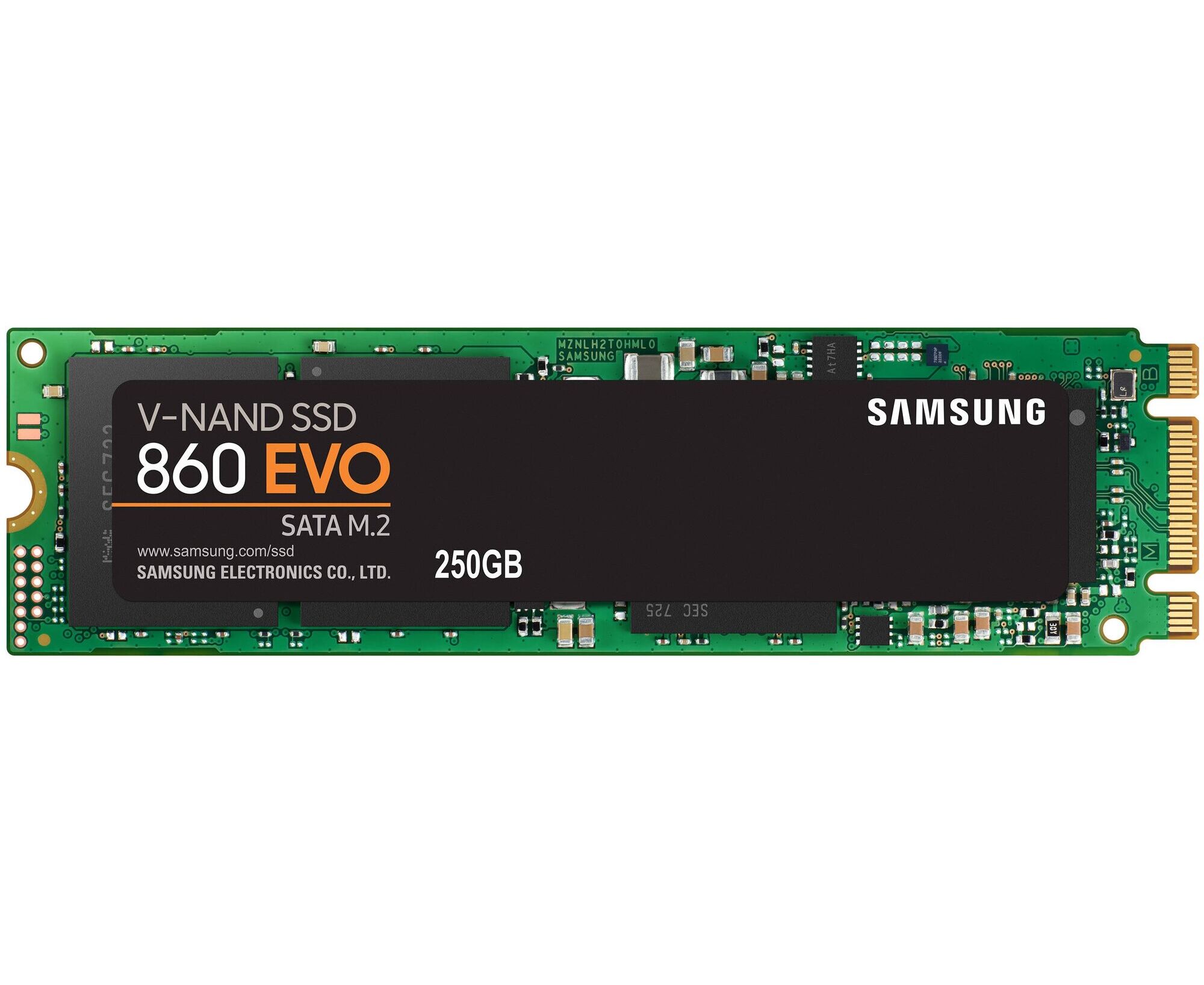 Внутренний SSD Samsung 250 GB 860 Evo, SATA-III, R/W -550/520 MB/s, (M.2),2280, Samsung MJX, V-NAND, MLC