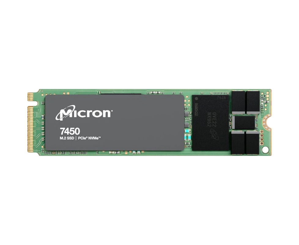 SSD Micron 7450 PRO, (MTFDKBA480 TFR-1 BC1 ZABYY) 480 GB, M.2(22x80mm), NV Me, PC Ie 4.0 x4, 3 D TLC, R/W 5000/700 MB/s