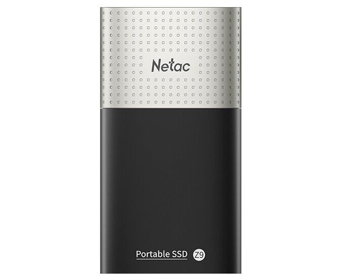 Внешний SSD Netac 1 TB Z9 USB-C чёрный/серебро, USB 3.2