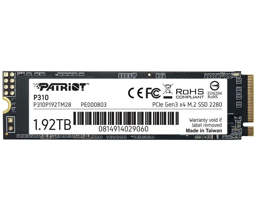 SSD Patriot P310 P310 P192 TM28 PC Ie 3.0 x4 1920 GB M.2 2280