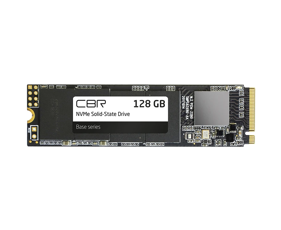 SSD CBR Base SSD-128 GB-M.2-BS24b, 128 GB, M.2 2280, PC Ie 3.0 x4, NV Me 1.3, 3 D TLC NAND, R/W speed up to 1700/1400