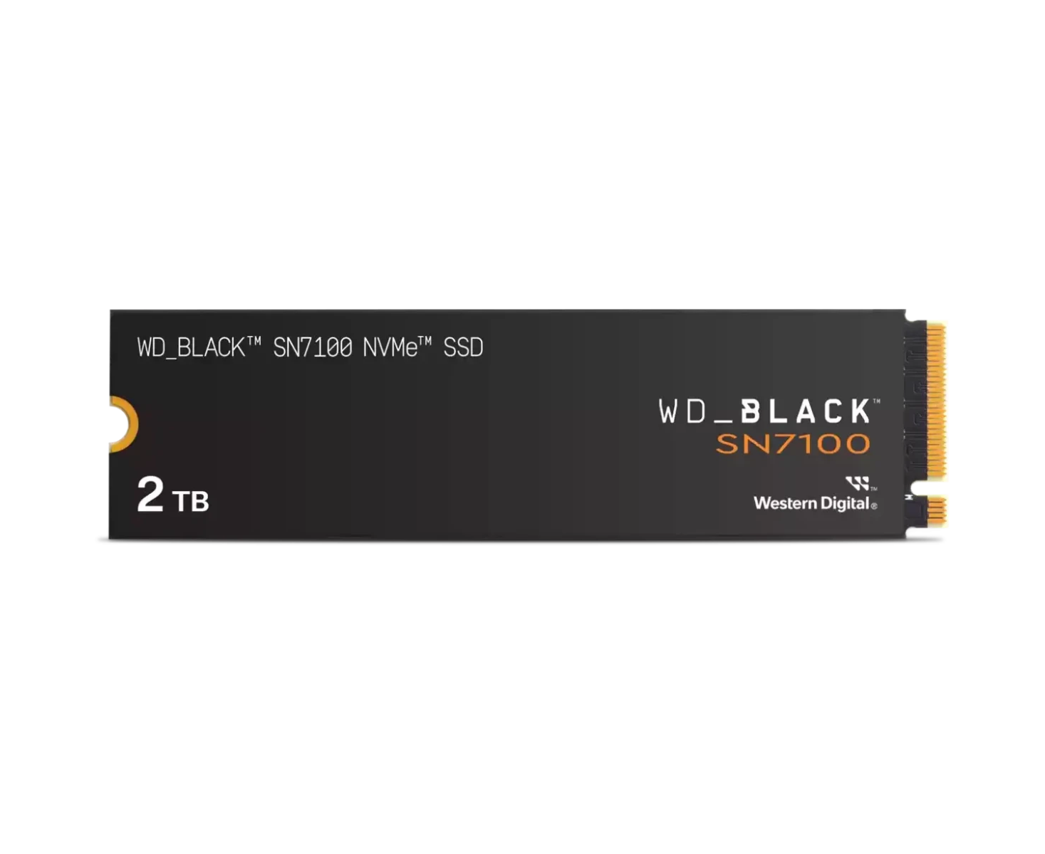 SSD WD Black SN7100 (WDS200 T4 X0 E), 2 TB, M.2 2280, PCI-E 3x4, R/W - 7250/6900 MB/s 3 D-NAND TLC