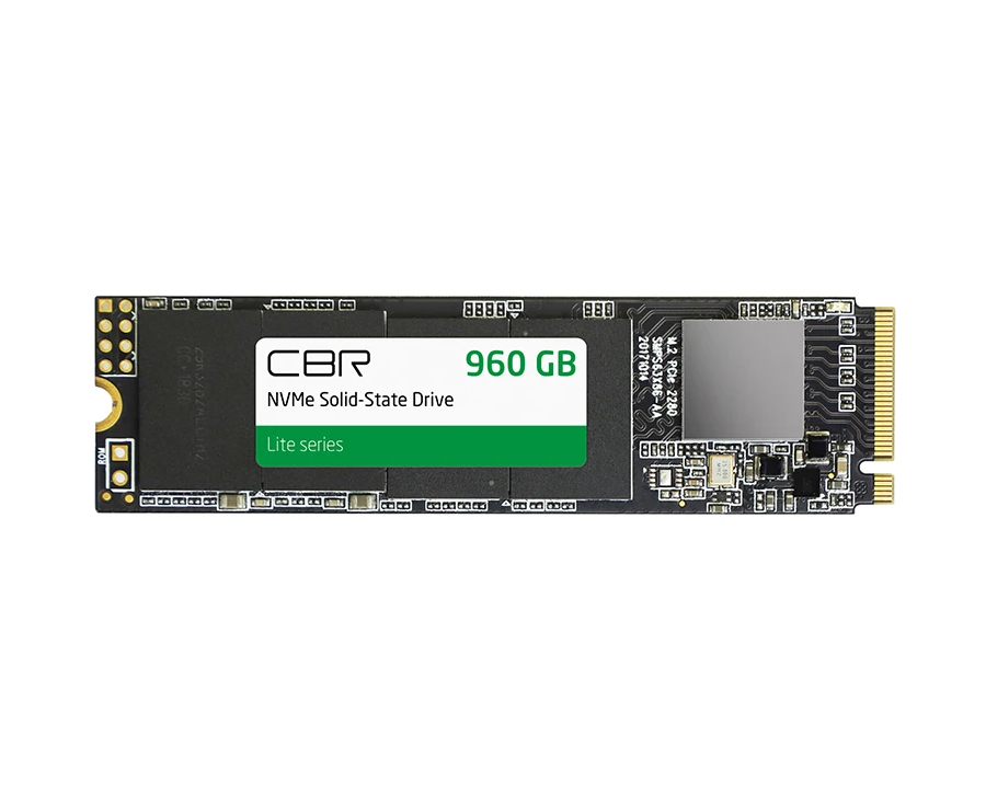 SSD CBR Lite SSD-960 GB-M.2-LT22, 960 GB, M.2 2280, PC Ie 3.0 x4, NV Me 1.3, SM2263 XT, 3 D TLC NAND, R/W speed up to 2