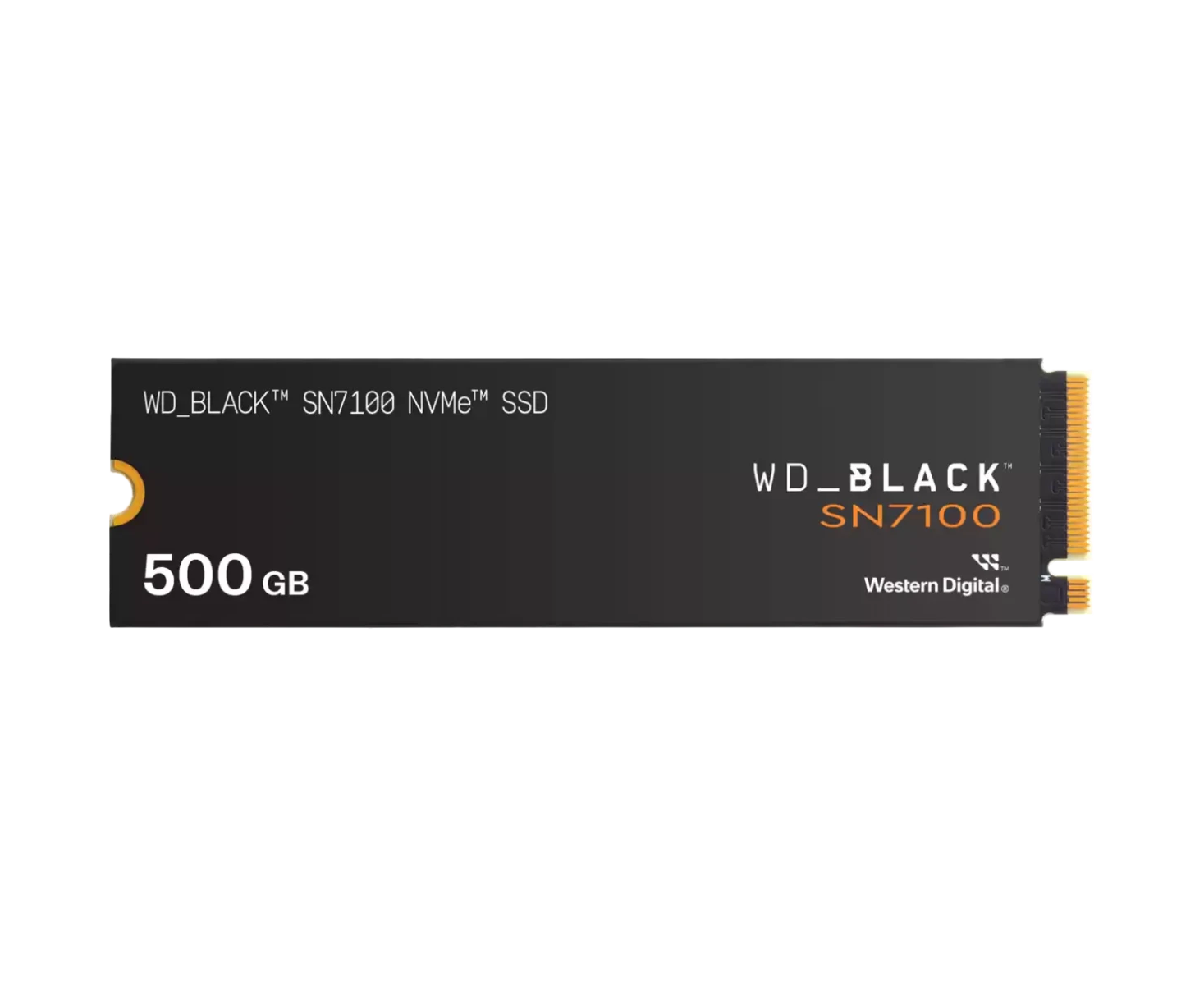 SSD Western Digital SN7100 (WDS500 G4 X0 E) Black M2.2280 PC Ie 4.0 500 Gb, 6800 M Bs/5000 M Bs, TBW 300, 1 year