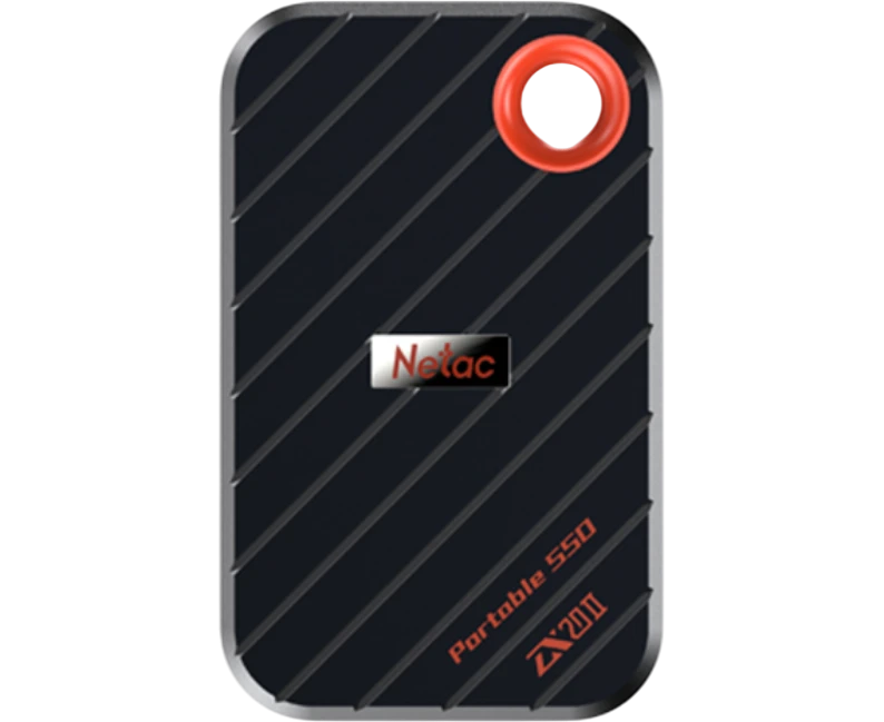 Внешний SSD Netac ZX20 II 1 TB (NT01 ZX20 II-1 T0-32 BK) USB3.2 Gen2 Type-C, R/W up to 2000 MB/1800 MB/s, with USB C to A cable and 20 Gbps USB C to C